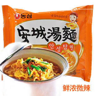  韩国进口农心安城汤面 方便面速食泡面 浓鲜微辣 超大面饼
