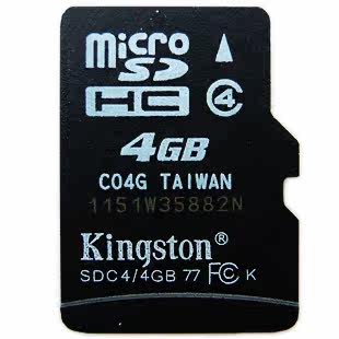 金士顿 4g手机内存卡 4g tf卡4g内存卡4g正品 小米存储卡批发包邮