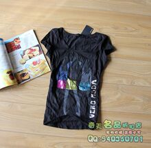 vero moda专柜正品 黑色修身亮片美女肩T恤 原价179/155-165#