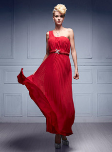 Dream ba Sally festive elegant and beautiful single shoulder hang ShanZuan plait Greek goddess dress skirt 268011301