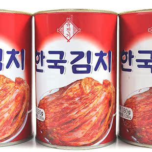  韩国泡菜手工泡菜/辣白菜 380g 铁罐装 韩国开胃泡菜