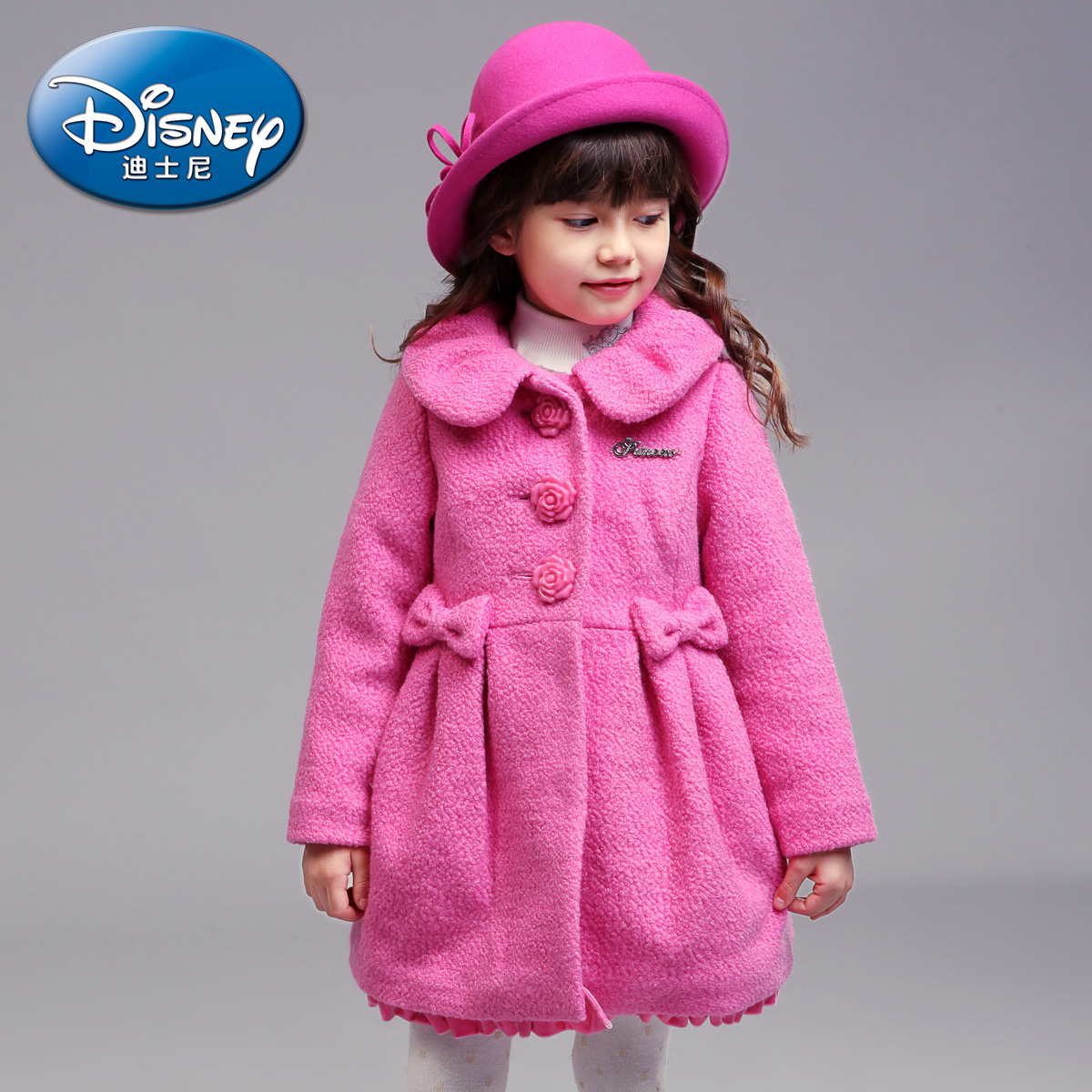 Розовое пальто для девочки