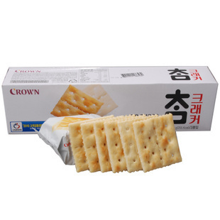 年货 韩国进口零食品 可拉奥crown太口咸饼干 苏打饼干 低卡路56G