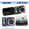 正品库存 三洋S120普通数码相机 1200万像素人脸识别9.9新带包装