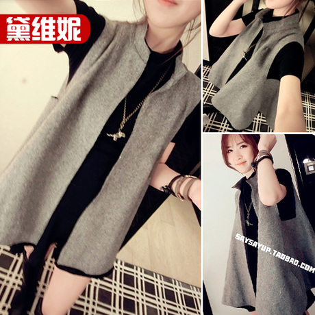 韩版<em>春款</em>学生<em>休闲马甲女</em>夏开衫女无袖背心小外