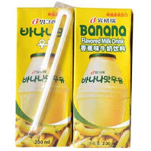  (0197)韩国饮料香蕉奶 Binggrae宾格瑞香蕉味牛奶 香蕉牛奶200ml