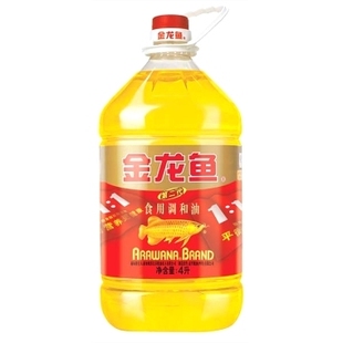 金龙鱼二代调和油4L/桶 食用油 大豆油 烧烤油