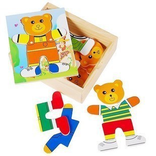 幼儿园玩具 儿童木制益智一小熊换衣拼图盒 小熊穿衣拼图 彩木盒在类目 玩具/童车/益智/积木/模型, 串珠/拼图/配对/拆装/敲打玩具, 拼图/拼板中 - 来自Buy2taobao.com提供专业的淘宝代购服务