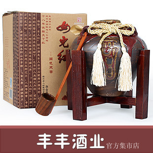  绍兴黄酒 包邮特价 女儿红精品十八年陈花雕酒2500ml礼坛装