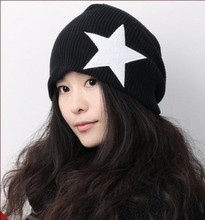 五星BBOY 帽子 <span class=H>男</span><span class=H>冬</span>季 韩版细毛线 <span class=H>男</span>女通用情侣保暖帽