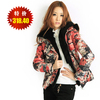爱情水墨画 2010冬 新 韩版兔毛领加厚棉服外套 棉衣 女 SM90902