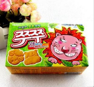  年货 韩国进口 CROWN可拉奥小动物饼干 儿童饼干 宝宝的最爱 60G