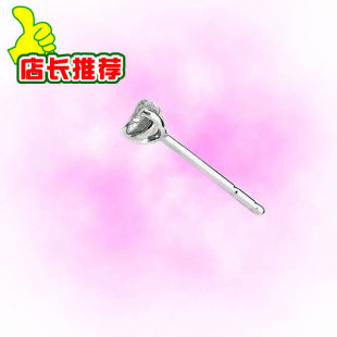  韩款潮流 纯银925电18K白金钻石耳钉/男款女款皓石耳钉/单个单卖