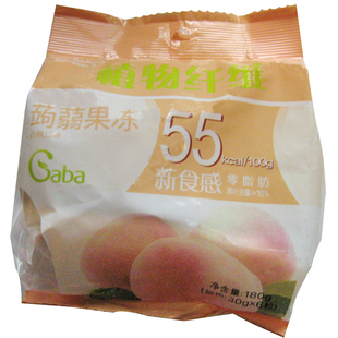  克莉丝汀 蒟蒻果冻果味型白桃口味含GABA植物纤维 零脂肪 内6粒