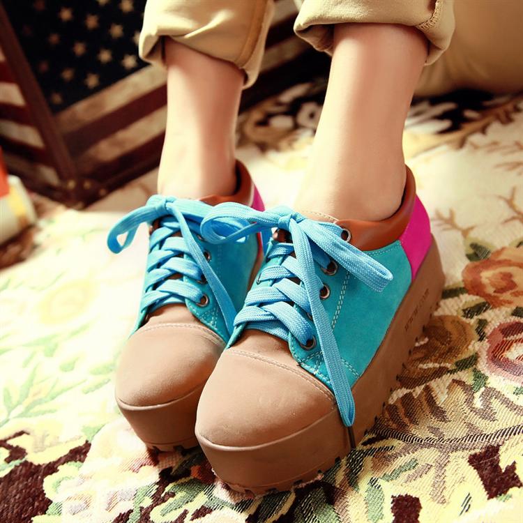 英伦风圆头单鞋平底...