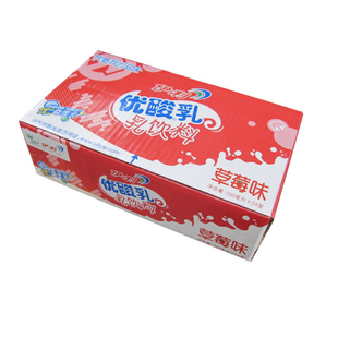  伊利草莓 原味优酸乳 饮料牛奶250ml*24盒