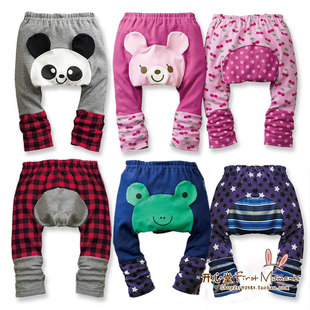  【开心堂】新款童装秋款可爱卡通图案宝宝大PP裤/儿童打底裤/长裤