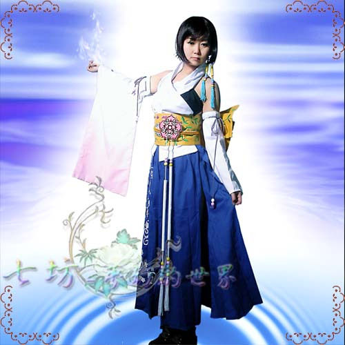 ◆七坊◆ 最原版 FFX YUNA 最终幻想 尤娜和服 全绣花版 价格:298.00