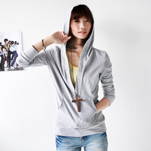 2010 秋冬 新品 韩版女装袋鼠兜连帽 卫衣 女 #BC100731*包邮