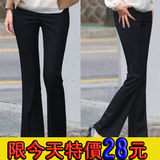 2012新款修身西装裤女中腰黑色职业西装裤大码工装裤女