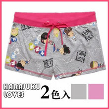 Harajuku Lovers 原宿情人/原宿娃娃 女士纯棉平角短裤家居裤 2色