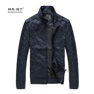 瑞其玛丁薄外套韩版百搭 春秋休闲夹克男装 修身正品夹克 新款