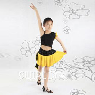 儿童舞蹈服少儿拉丁舞裙女孩连衣裙套装幼儿舞