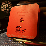 婚礼用品 欧式 创意请帖 定制 结婚喜帖 打印 绝美韩式请柬 028