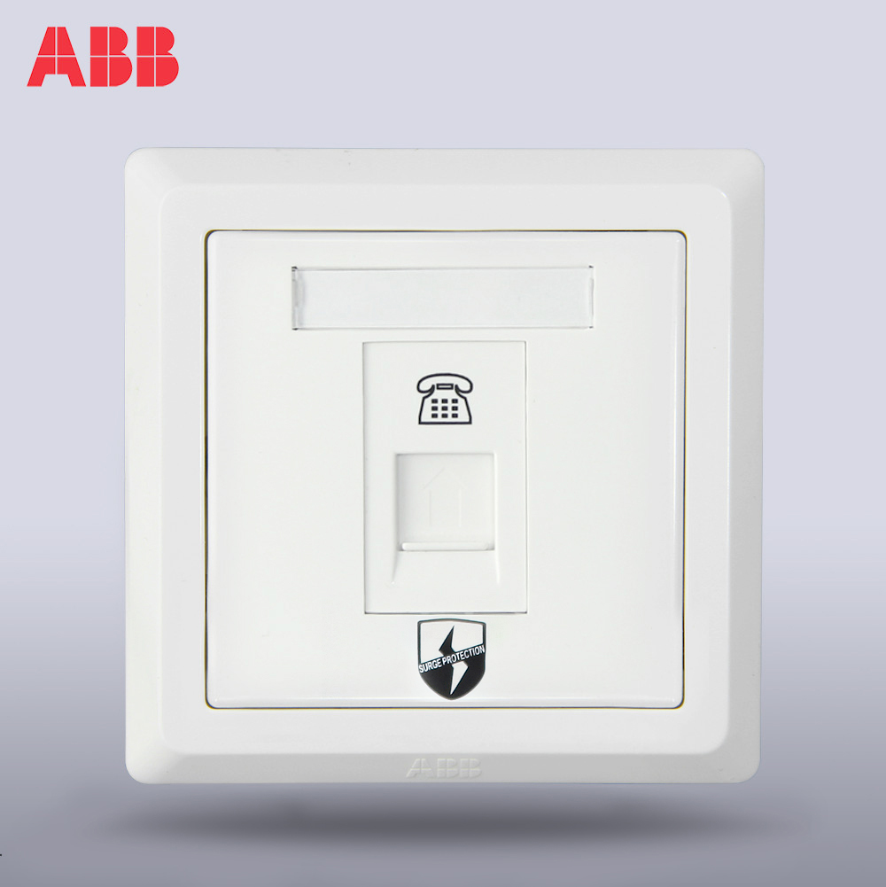 ABB开关插座面板abb德逸雅白弱电86型一位防雷单电话插座AE326在类目 电子/电工, 插座, 电话插座中 - 来自Buy2taobao.com提供专业的淘宝代购服务