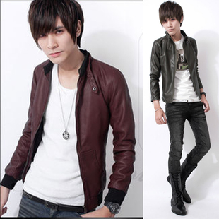  新款秋冬装春秋装韩版修身男装休闲潮流男士夹克加厚外套衣服