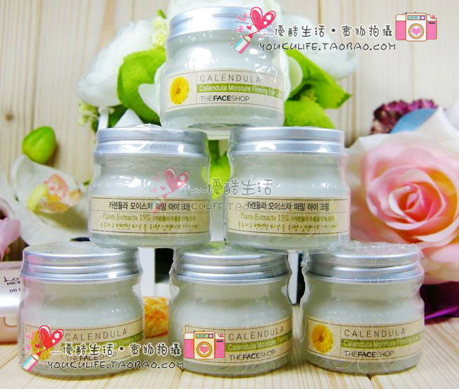 淡化黑眼圈和浮肿 韩国THE FACE SHOP金盏花眼霜补水紧致