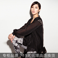 2012春夏季新品女装 大码宽松两件套钉珠长袖蝙蝠雪纺衫衬衫T018