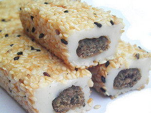  台湾特产 进口食品 零食 雪之恋 手造麻糬(芝麻味麻薯)180g