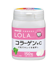 日本代购正品 Meiji明治LOLA 胶原蛋白+维生素C 150粒