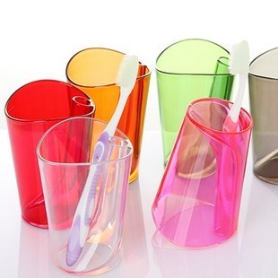 38, Zhejiang and Shanghai full package fast and creative two-scale wash Cup toothbrush Cup stand up glass multi-color 120g