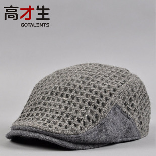  帽子 男 冬天 新款 韩版羊毛鸭舌帽 女秋冬保暧潮流复古贝雷帽子