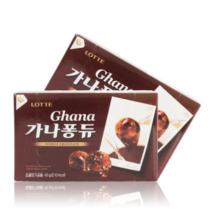  限区包邮韩国进口食品零食 乐天泡芙球 黑色加纳巧克力球口味 40g