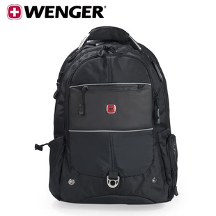  正品瑞士军刀威戈wenger 男士商务17寸电脑背包 大容量休闲双肩包