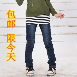  包邮童装裤子儿童牛仔裤 女童弹力牛仔长裤 女大童牛仔单裤棉裤