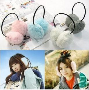 Korea fashion winter rabbit hair super super cute back warm plush ear headset-ear 40g