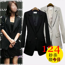 2012年春装新款韩国长款小西装OL加大码显瘦西装修身外套女士包邮