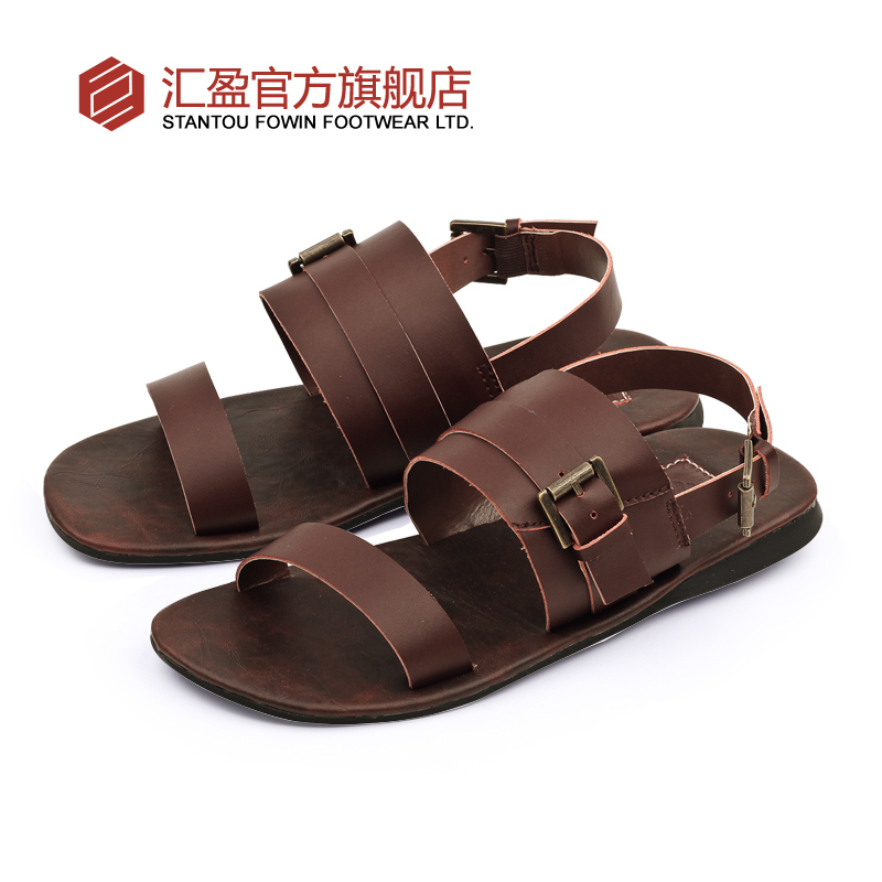 2013 new sandals roman sandals, men's leather sandals leather male ...