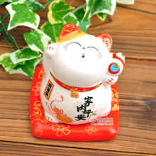 金石工坊家内平安/千客万来招财猫 牙签筒/瓶 陶瓷家居摆件 礼品