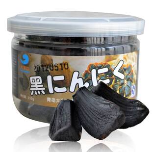  大海边黑蒜米 出口级黑大蒜 有机黑蒜头 超干 精品罐装150g/罐