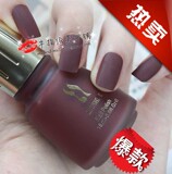 公司直销 英国LAUSHINE 亚光 磨砂指甲油 显白深巧克力咖啡色003