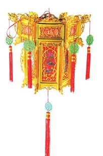  仿古塑料龙凤走马灯 婚庆宫灯 古典灯笼 走马灯旋转复古