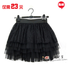 蕾丝短裙子蛋糕裙纱裙半身裙蕾丝裙女夏季打底裙蓬蓬裙半裙迷你裙