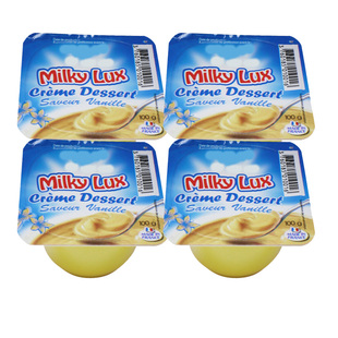  【买4送4】进口布丁-Milky Lux香草味奶油布丁 100克*4杯