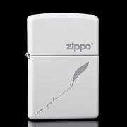 美国 ZIPPO打火机 白色哑漆 爱的签名 正版