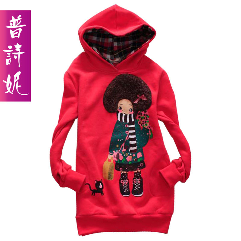 爆款<span class=H>热销</span>！2012春装新品大码女装胖MM韩版女孩儿加厚连帽衫卫衣
